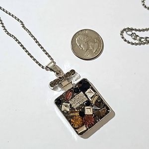 Mademoiselle Paris multi color perfume bottle necklace